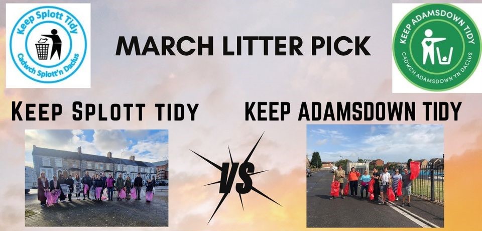 Keep Splott Tidy V Keep Adamsdown Tidy - Codi Sbwriel Cymunedol